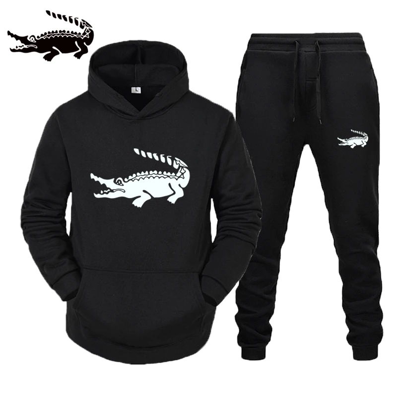

2022 Four Seasons High Quality Men's Suit Fashion Casual Sports Hooded Pullover + Pants Sports Suit