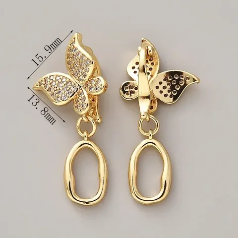 Серебряный соединительный браслет с застежкой-бабочкой