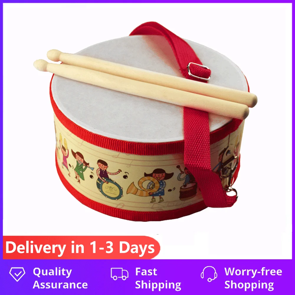 

Барабан деревянный для детей раннего развития музыкальный инструмент для детей Детские игрушки ручной инструмент барабан игрушки