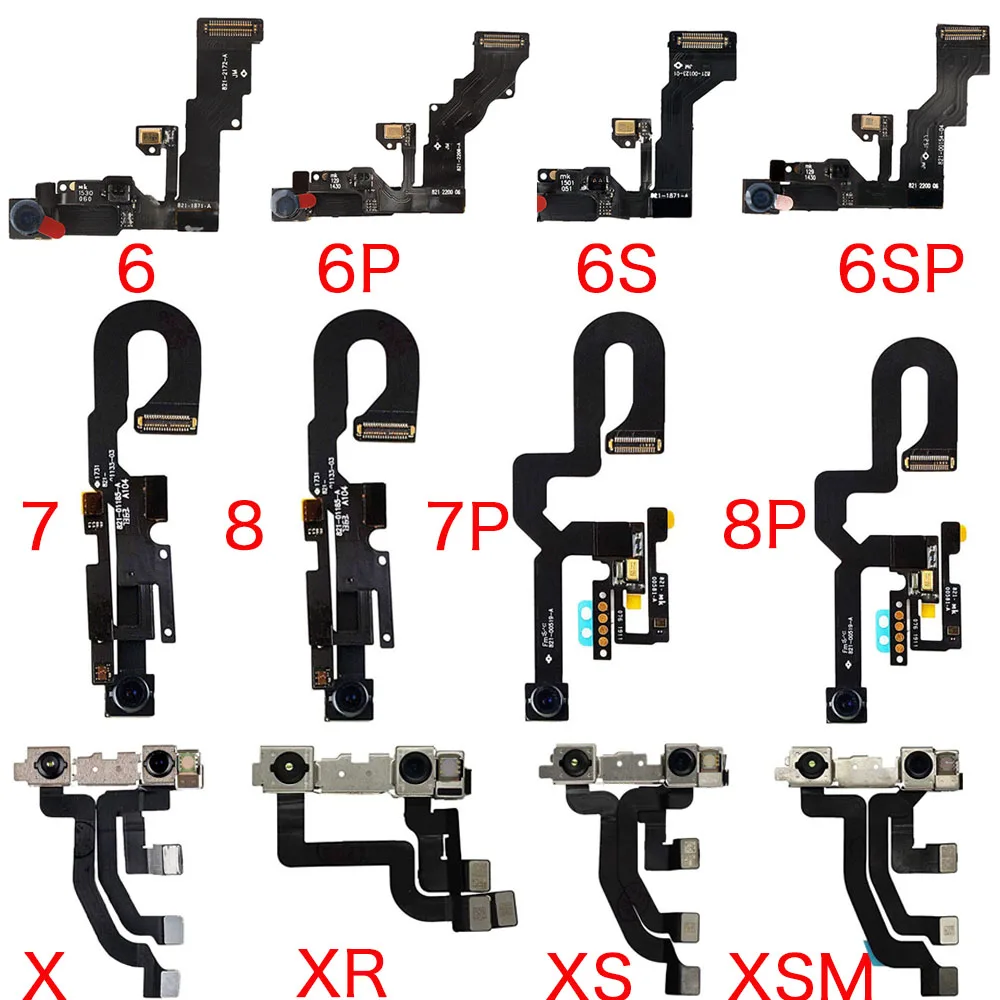 

Front Facing Camera For iPhone 6 6P 6s 7 Sensor Proximity Light Microphone Flex Cable For 7P 8 Plus X XR XS 11 Pro Max