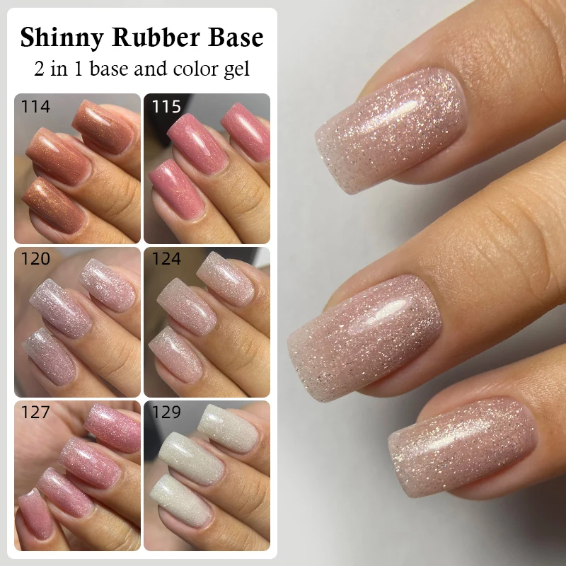 MSAHRE 100 мл блестящий мерцающий резиновый базовый гель для лака ногтей