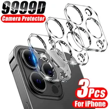 Protector de cámara para iPhone, cristal Protector de Mini lente para iPhone 13, 12, 11 Pro Max, XR, XS, Max, X, SE 2020, 7, 8, 6S Plus, 6, 3 unidades