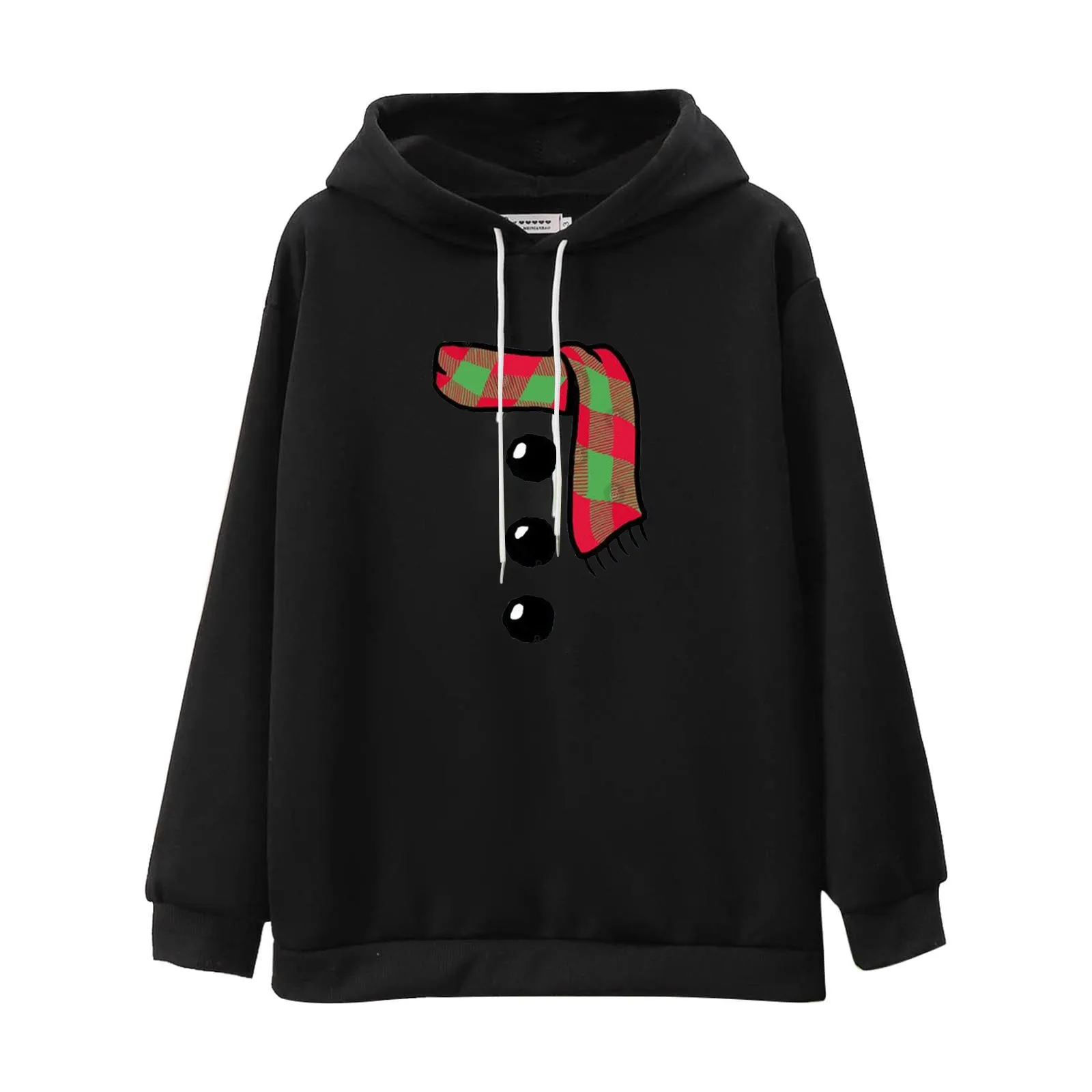 

Худи женское однотонное с длинным рукавом и принтом, на флисе