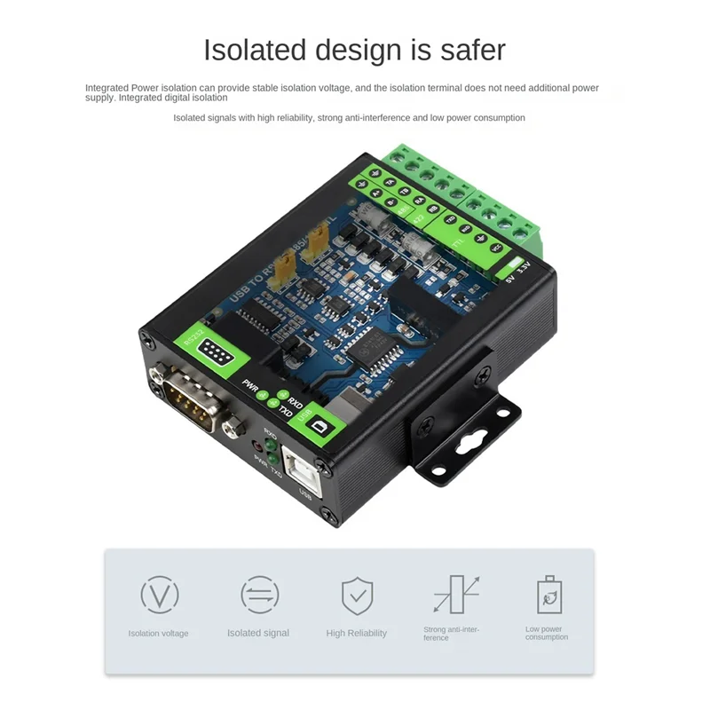 Waveshare FT232RNL Промышленный цифровой изолированный USB-конвертер Конвертер USB в