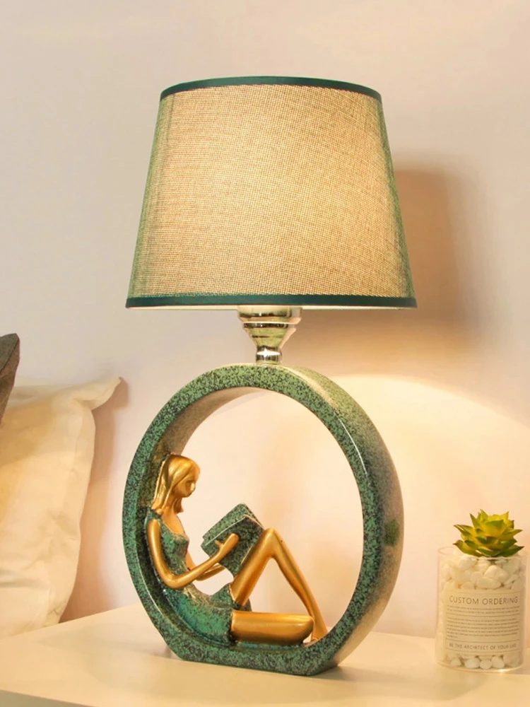 Reading Girl Table Lamp Guitar Boy Standing Desk Light for Bedroom Study Bedside Lamp Light Fixtures Luminaire Nordic Home Decor