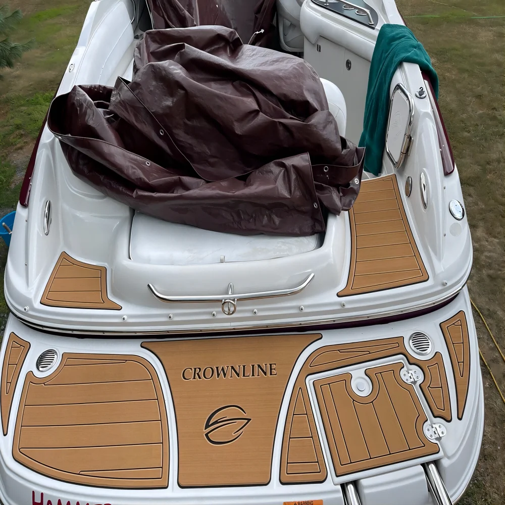 2002 Crownline LPX Limited Cockpit Boat EVA Foam Faux Teak Deck Floor Pad Mat SeaDek MarineMat Gatorstep Style Самоклеящийся ZS