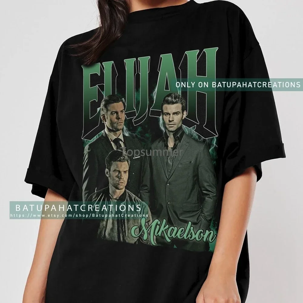Рубашка Elijah Mikaelson Дневники вампира ТВ-сериал винтажная трендовая футболка в