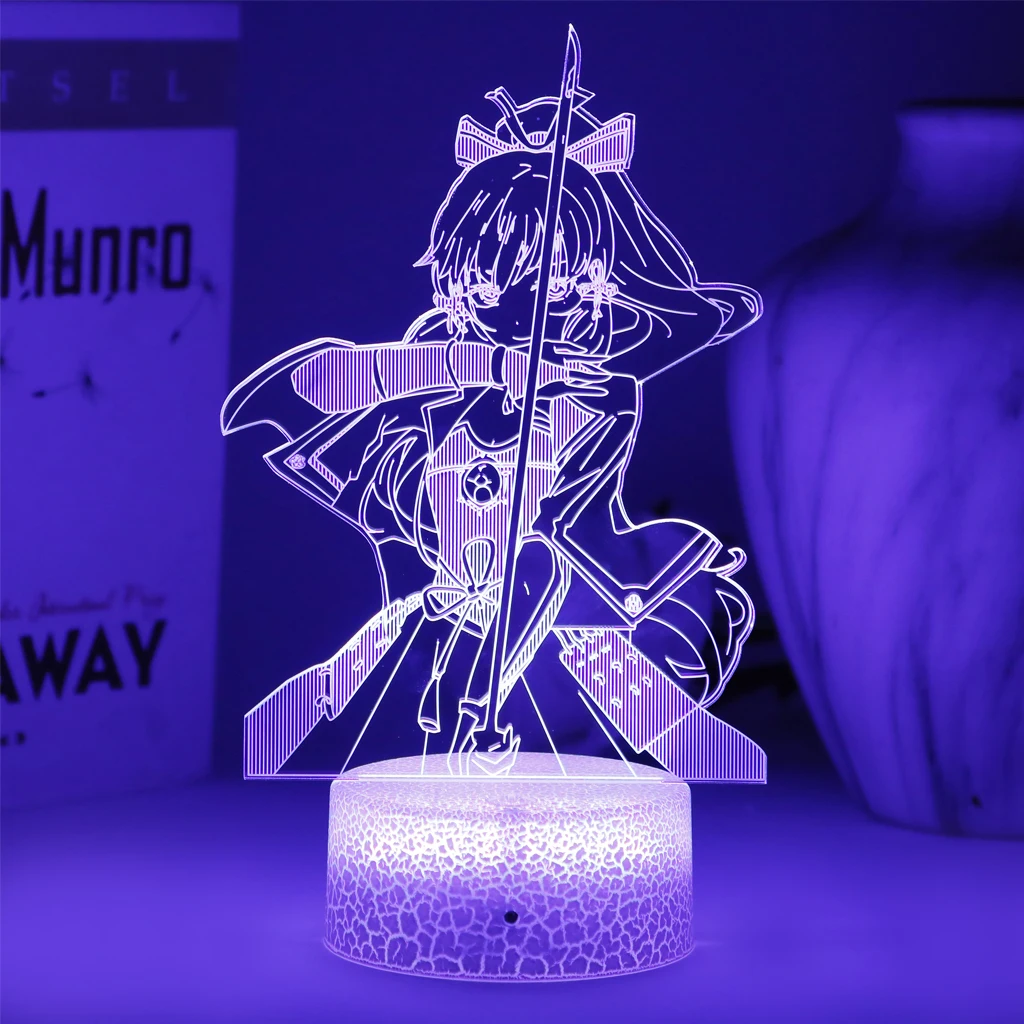 Игра Genshin Impact 3D светодиодный ночсветильник Shenhe акриловая доска сувенир