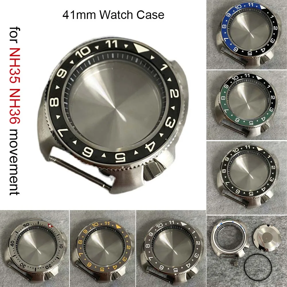 

41mm Sapphire Glass Watch Case for NH35/NH36 Automatic Movement Modification Part Handle at 4.2