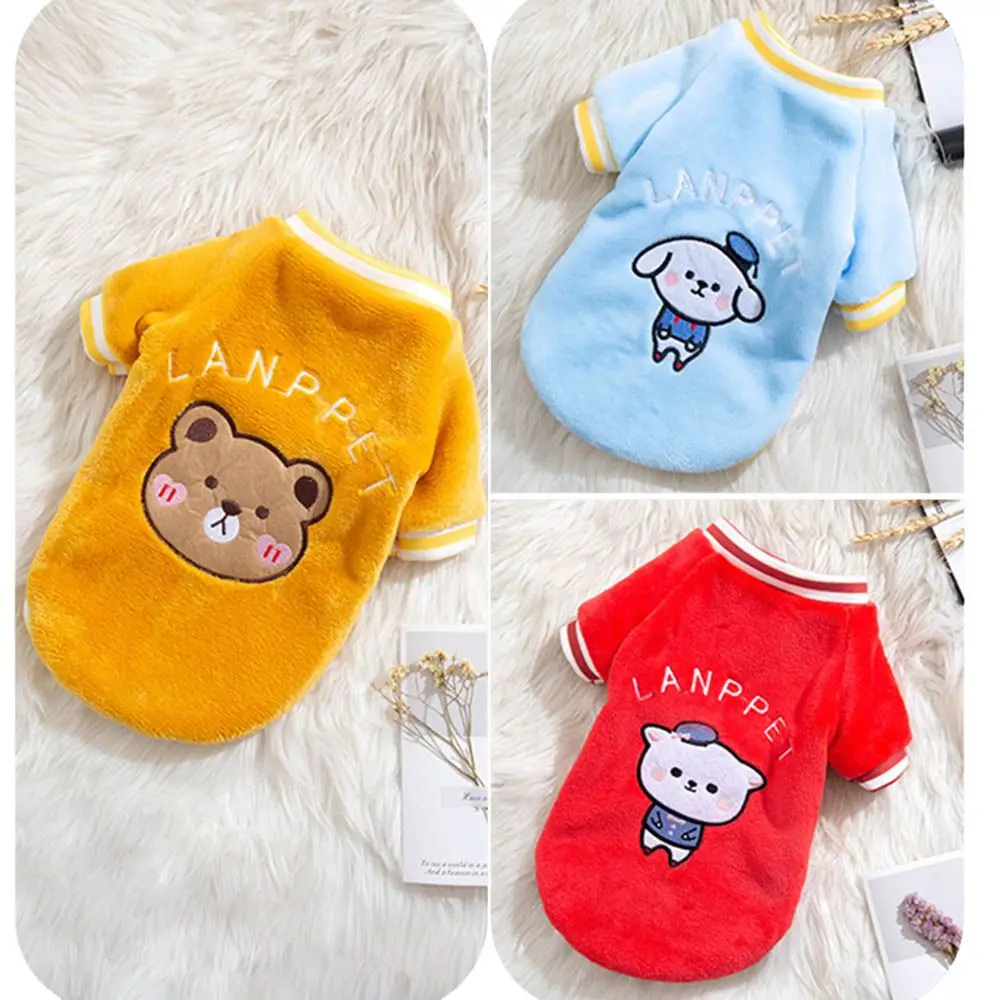 

Soft Flannel Warm Coat Winter Outfit Dog Hoodies Cat Coat Dog Jumpsuit Dog Sweater Puppy Vest Fleece Pet Clothes