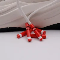 Coolstring Accessories Red Metal Aglets 25*5MM Sneaker Canvas Tape Tips Soccer Skating Basketball Sport Lacends 100pcs Wholesale