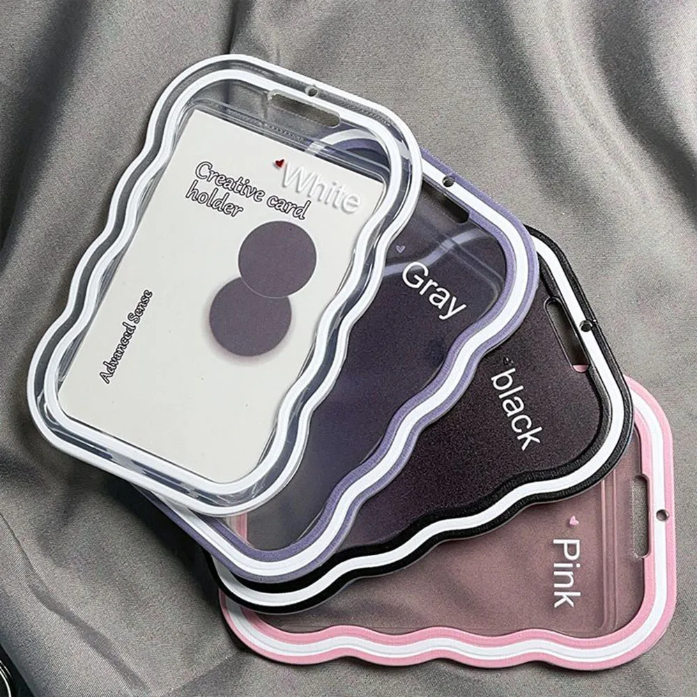 

New Simple Clear Photo Card Holder Design Cloud Shaped Idol Photo Sleeve Keychain Photocards Protector Case Student Stationery