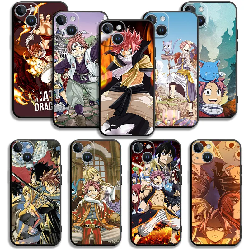 

Soft Silicone Cover Phone Case For iPhone 14 13 12 11 Pro Max 6 6S 7 8 Plus X XS XR 12 13 Mini Shell Anime Comic Fairy Tail