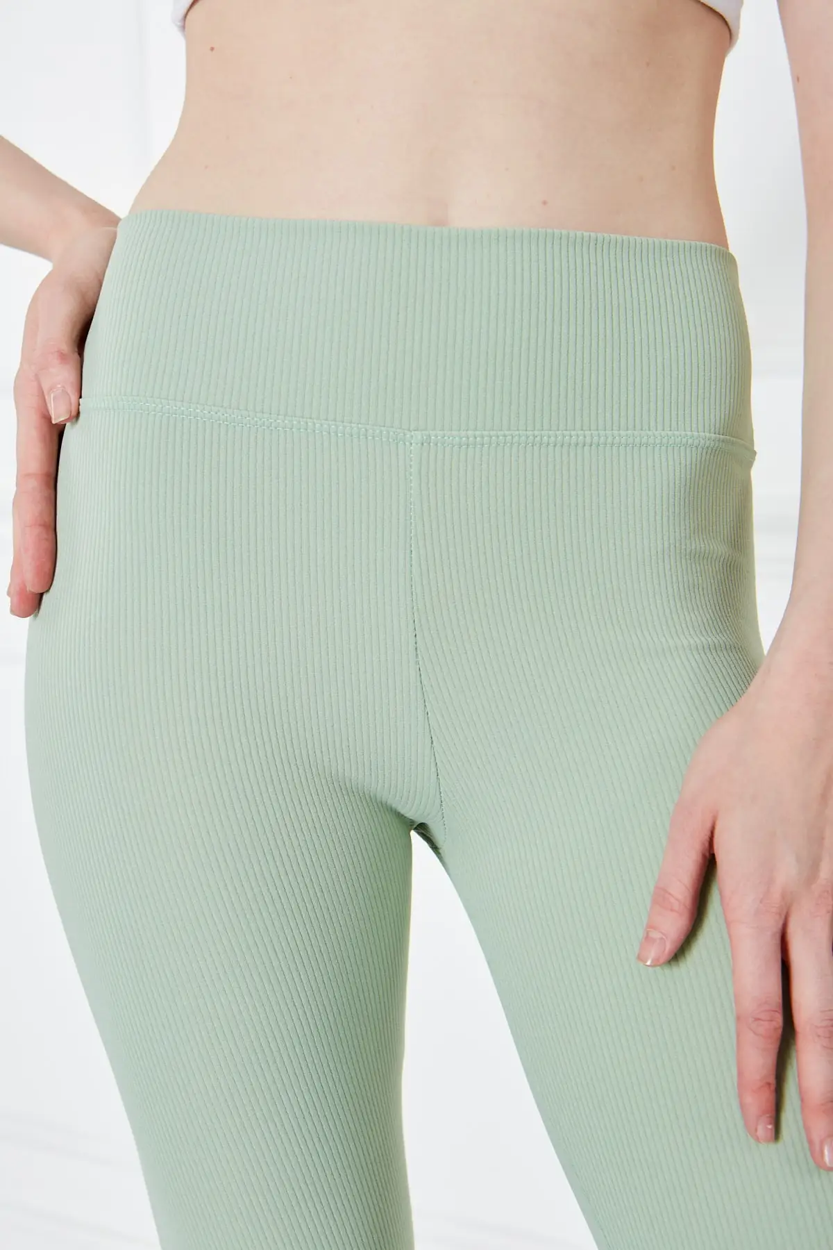 Female Mint Green High Waist Varnic Knitting Tights, Sports Tights, Vumming Tights Pretty and Cheap for Women 304914382