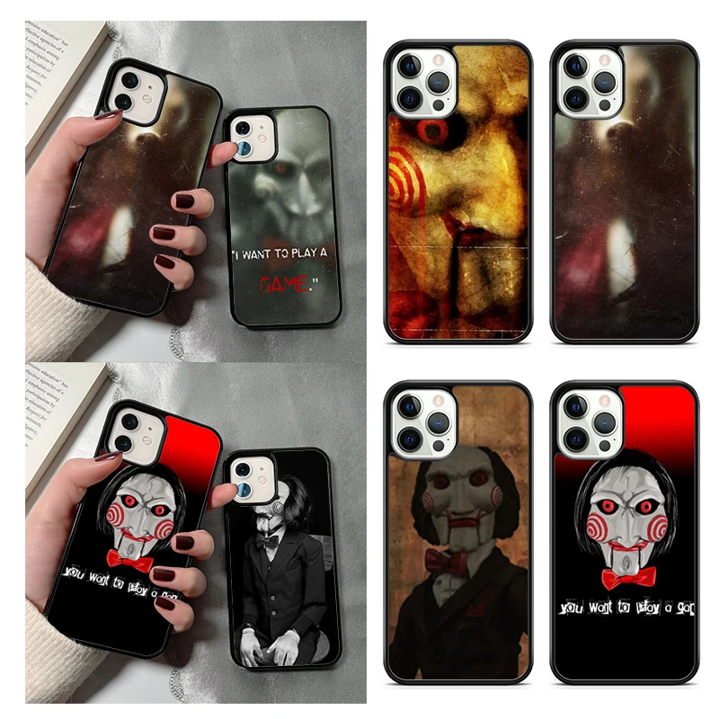 Saw Jigsaw Puppet Phone Case For iPhone 14 15 16 13 12 Mini Max Cover Apple 11 Pro 6 8 7 Plus SE2020 Coque