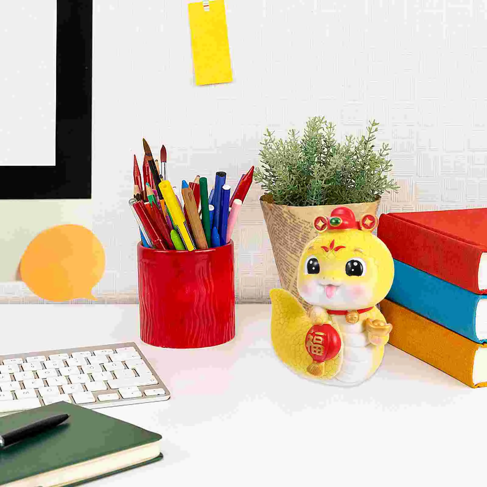 Смола Змея Копилка Удачи Китайский Новый год Банки монет для богатства Успех 2025