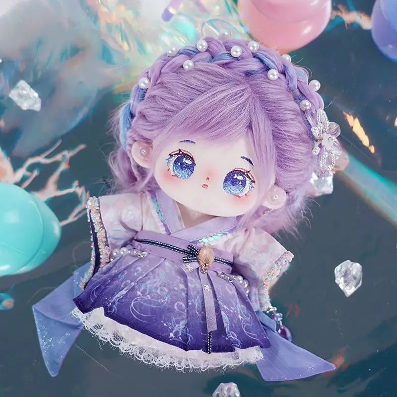 Хлопковая плюшевая кукла 20 см картонная Мягкая Плюшевая Кукла фиолетовая