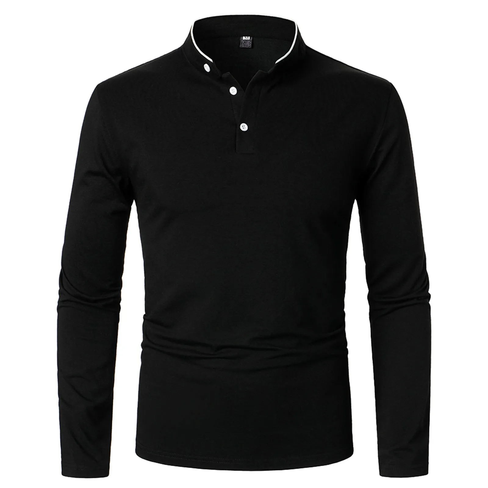 

Men's Stitching Sweatshirt Casual Loose Fashion Blouse Top Lapel Button Fashion Shirts Long Workout Tops for Men Loose Fit