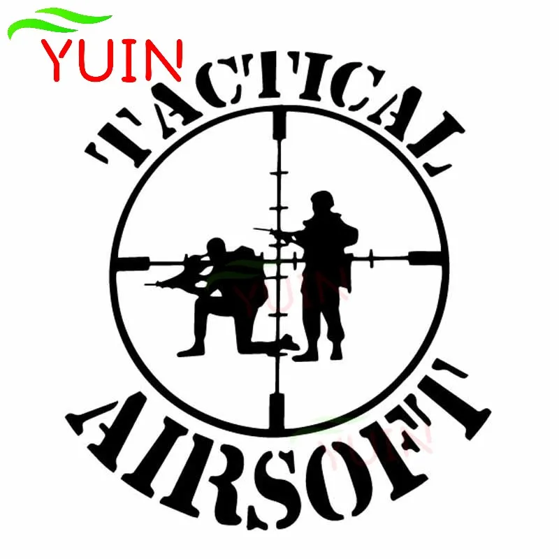 

Cartoon AIRSOFT Tactical Gun Sticker Fashion Rear Windshield Body Decoration PVC Waterproof Sunscreen Decal Customizable Color