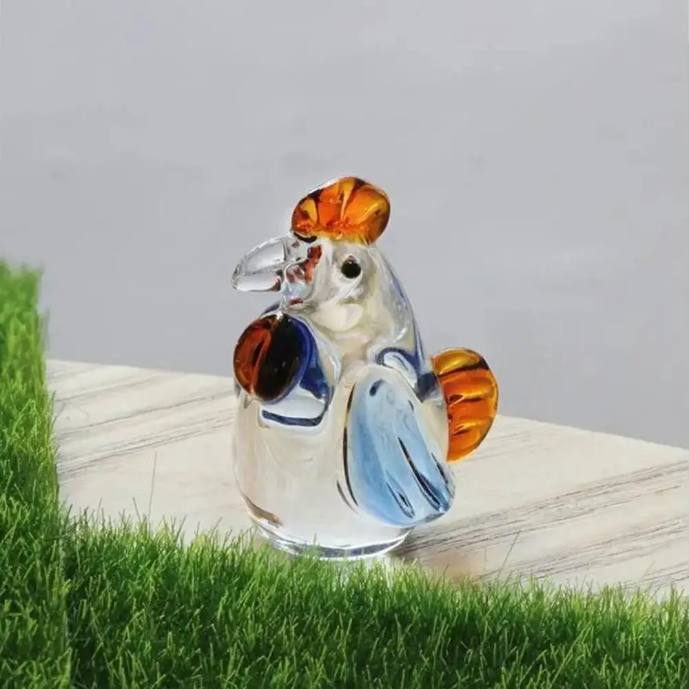 Мини глянцевое Хрустальное украшение петух милая фигурка курицы из мультфильма