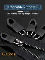 168pcs replacement zipper puller clothing zip fixer for travel bag detachable metal zipper suitcase backpack pull fixer tent