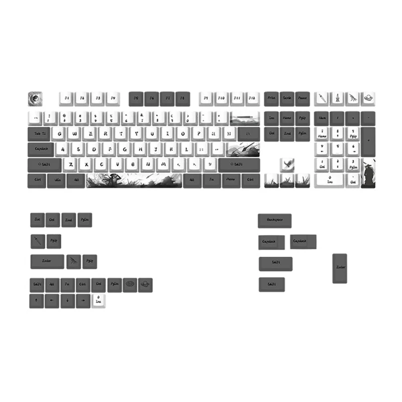 

OEM PBT Keycaps for 130 Keys Mechanical Keyboard Keycap Dye Sub Electronic Game