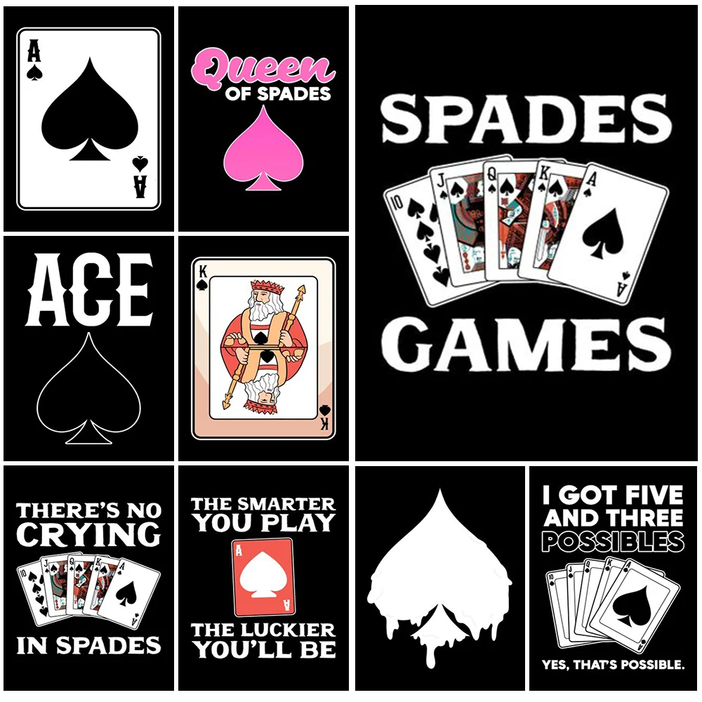 

ACE Spades Game Bar Poker Playing Cards Nordic Poster Wall Art Canvas Painting Wall Pictures For Living Room Decor Unframed