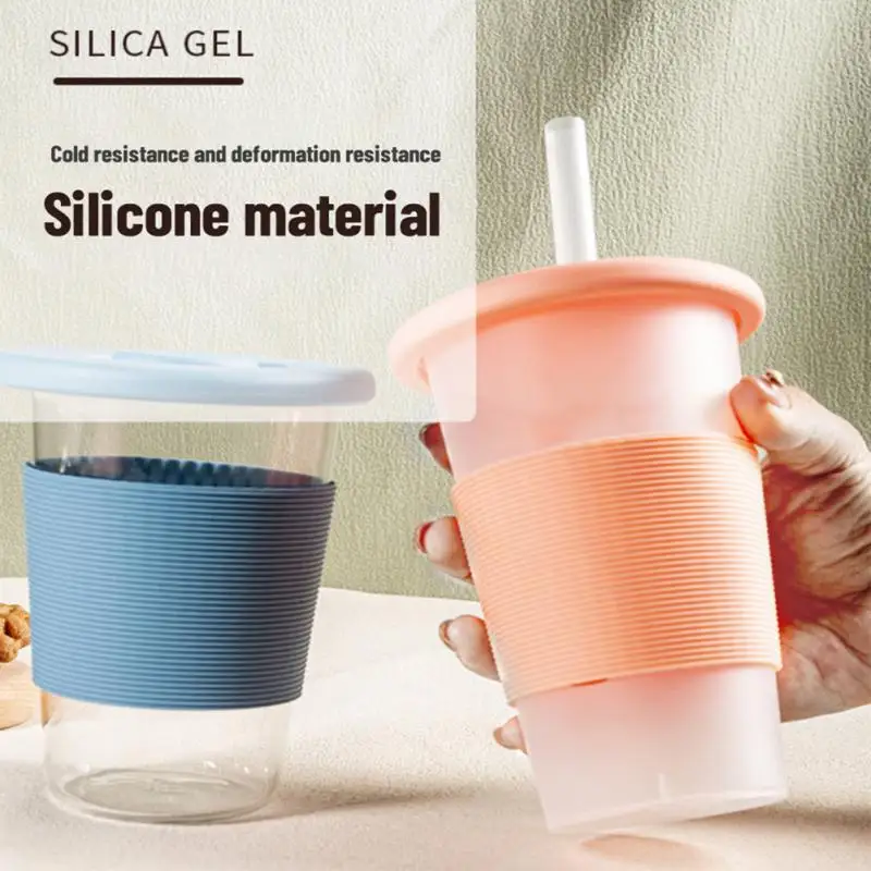 

Silicone Non-slip Glass Bottle Mug Cup Sleeve Protector Heat Resistant Anti Scald Cover Sleeve For Mug,party Cup Sleeves Band