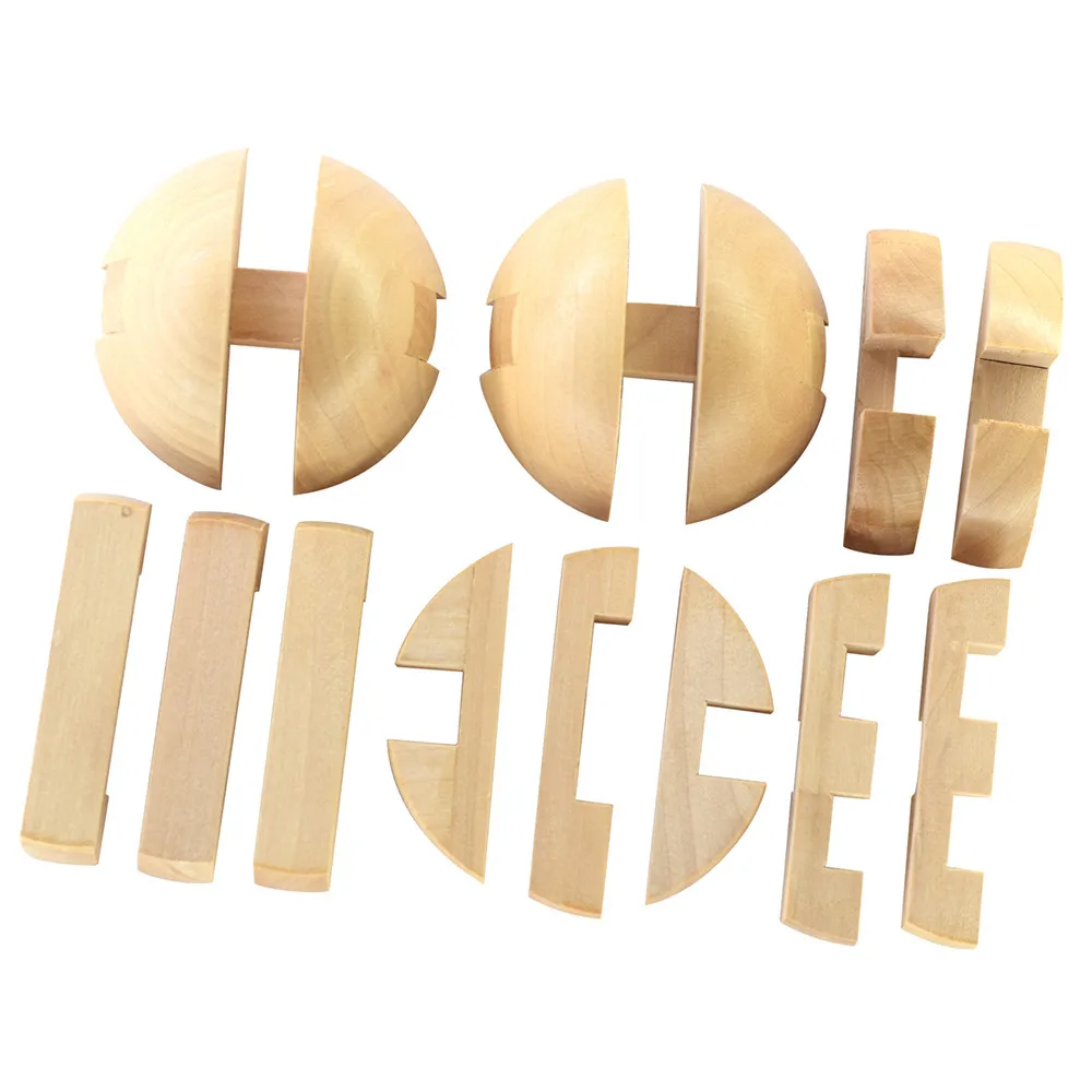 

Kids 3D Toy Intelligence Brain Chinese Wooden for Teaser Adults IQ Puzzle Game Education