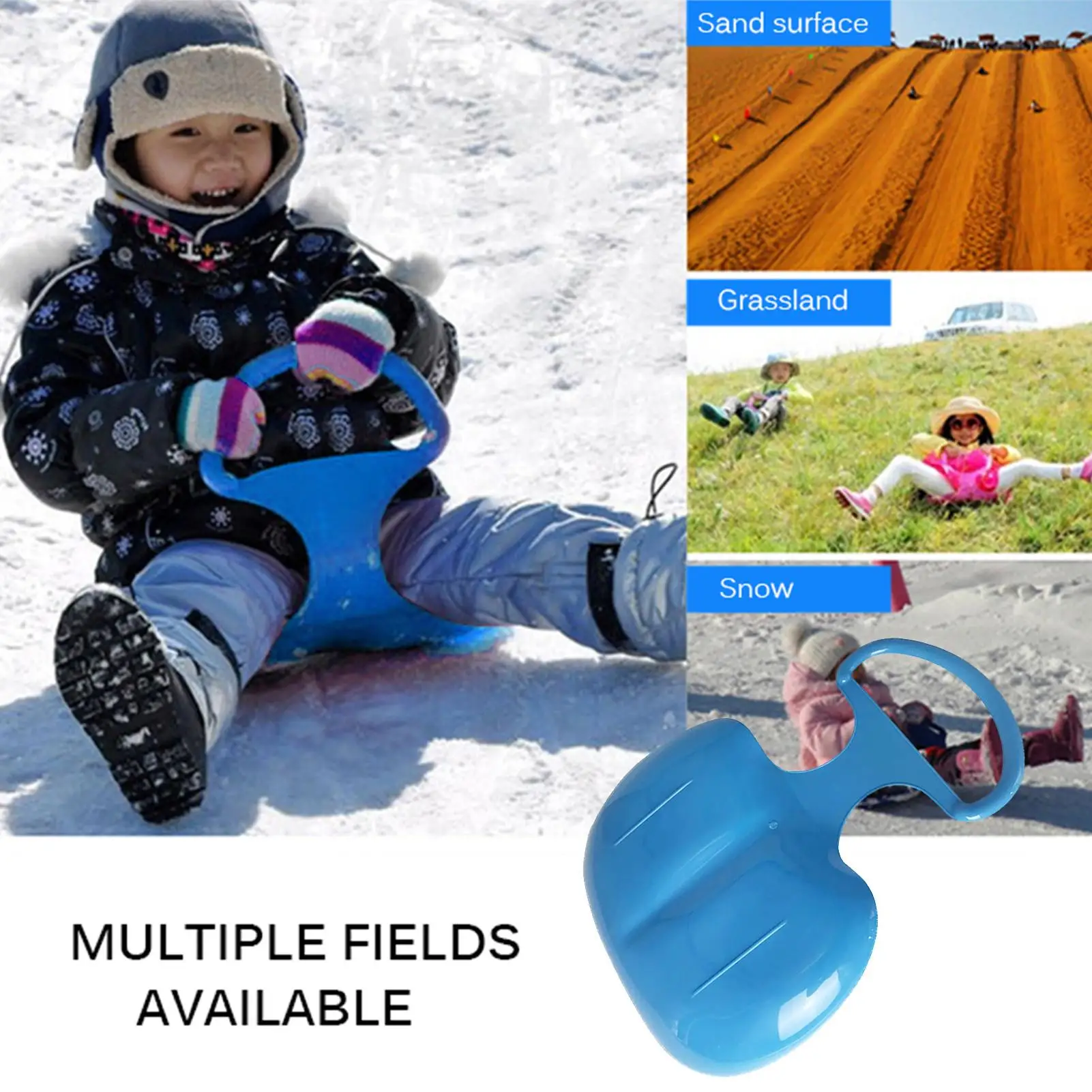 

Thick Winter Outdoor Sport Tools Kids Adult Snow Sled Sledge Ski Board Sleigh Outdoor Grass Plastic Boards Sand Slider Snow Luge