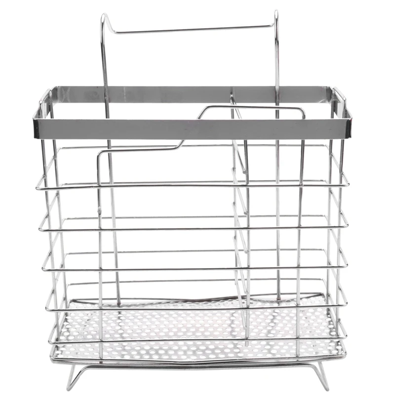 

Stainless Steel Hanging Chopstick Cage Reinforced Kitchen Supplies Cutlery Storage Tool Square Can Be Drain Racks