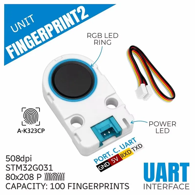 Фото Биометрический датчик отпечатков пальцев ABFN-High Accuracy Fingerprint 2 Unit, компактный дизайн, простая интеграция для систем обеспечения безопасности. №2