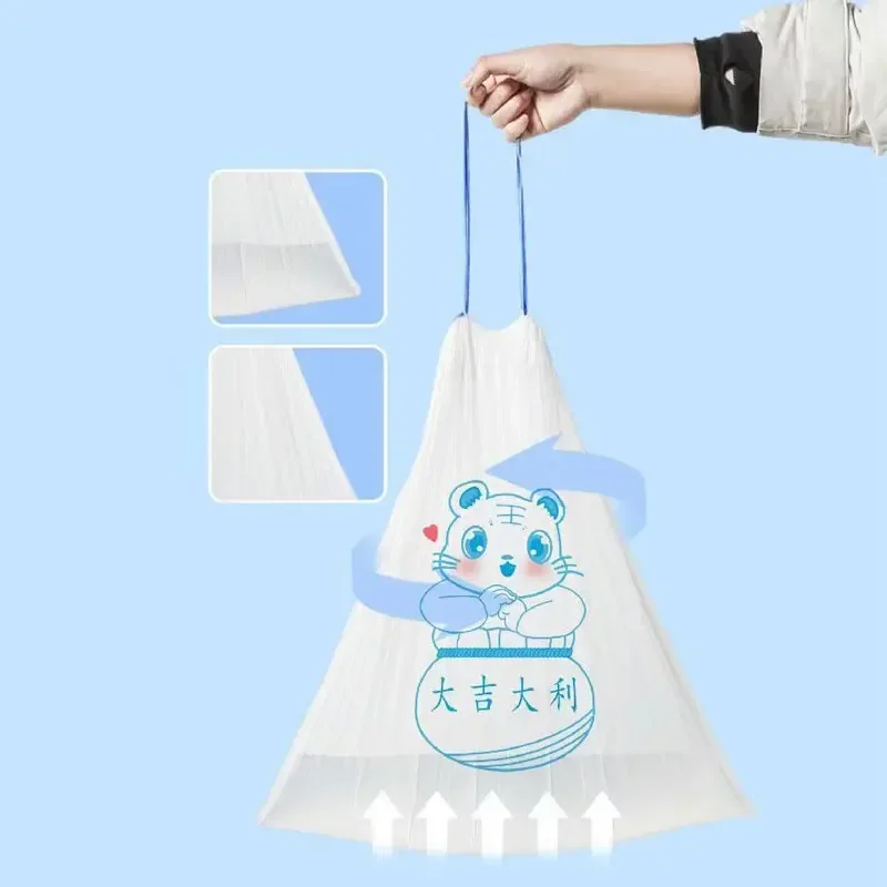 45x50 см мешок для мусора на шнурке бытовой тонкий большой вместительный