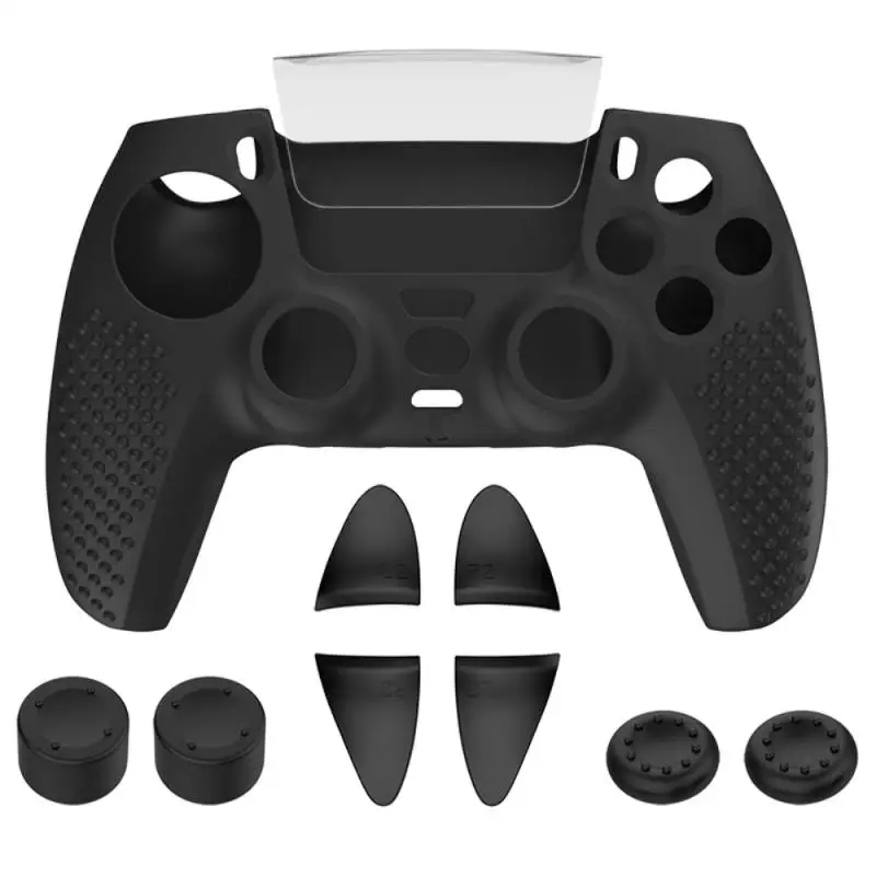

PS5 Gamepad Protective Kits Silicone Case Cover Thumb Rocker Cap Trigger Button Dustproof Anti Slip Shell For PlayStation 5