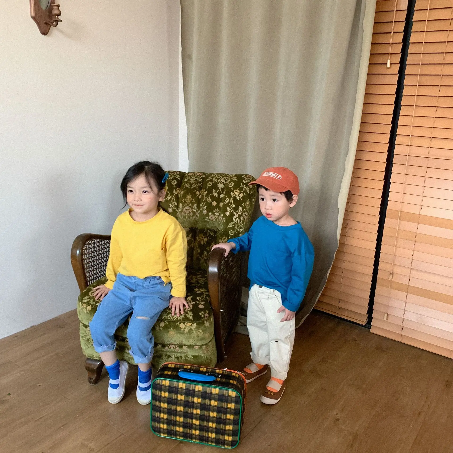 RiniLucia Kids Clothes New Arrival 2022 Summer 6 Color Cotton Soft Toddler Girls BoysLong Sleeve Brief Casual T-Shirt Unisex