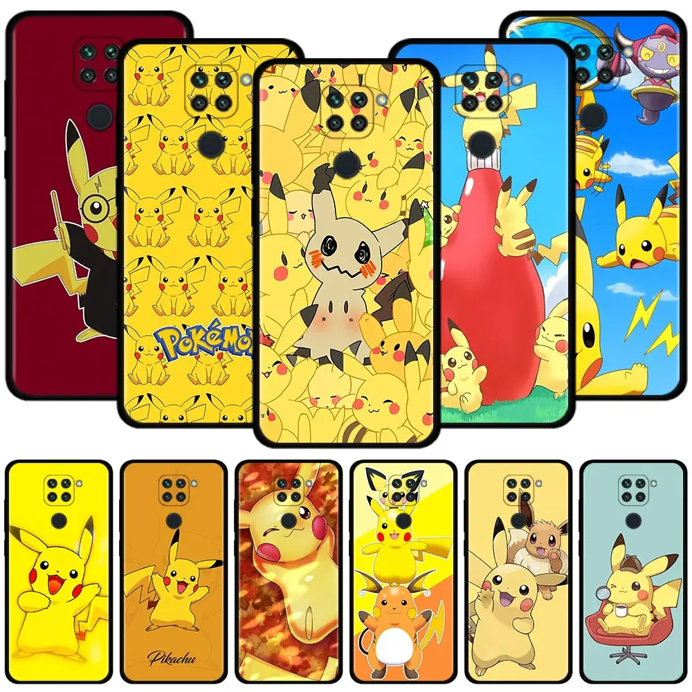 

Phone Case For Xiaomi Redmi Note 11 10 8 Pro 11T 9s 9t 8t 8 7 Cover for Redmi k40 10 9 9a 9c 8 Funda Cute Pokemon Pikachu