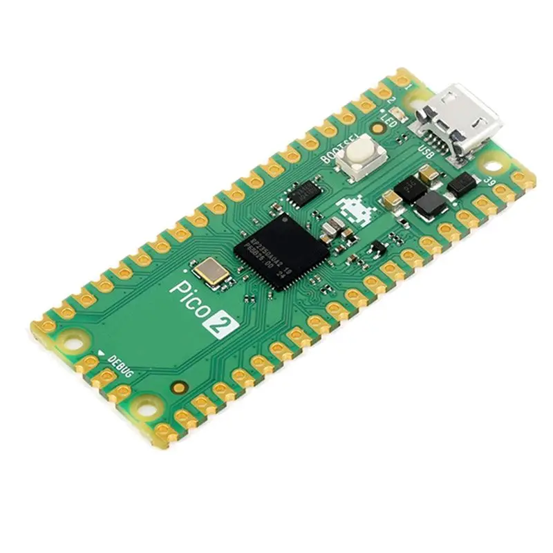 Фото AA08-для платы разработки Raspberry Pi Pico 2-CC с микроконтроллером RP2350 Cortex-M33, RISC-V, с паяными контактными разъемами. №4