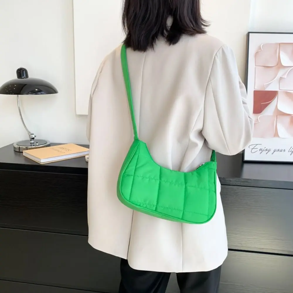 

Jackets Cloth Outdoor Solid Color Korean Style Handbag Lattice Underarm Bags Women Tote Bags Small Purses Shoulder Bags