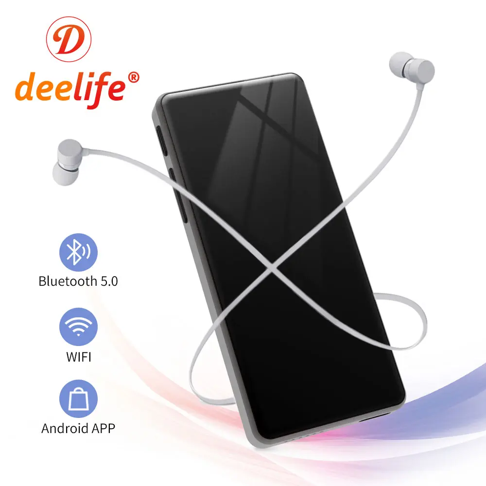 Mp3-плеер Deelife с Wi-Fi Bluetooth Android Hi-Fi 2 4-дюймовым сенсорным экраном видеоплеером Mp4 |