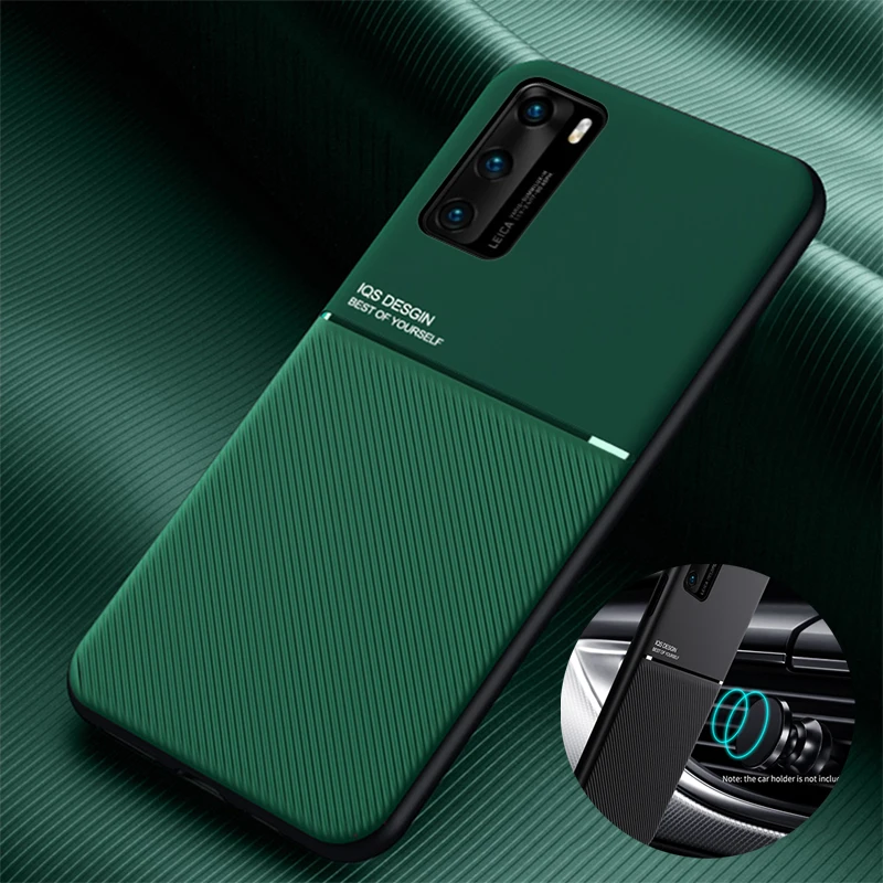 

Luxury Leather Case For Huawei P40 Lite P30 Pro P20 Lite Mate 30 Pro Mate 20 Lite Mate 10 Car Magnetic Cover for P30 Lite Case