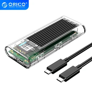 ORICO 40 Гбитс M.2 NVME SSD корпус 2 ТБ прозрачный USB C SSD чехол с 40 Гбитс C кабель для Mac Windows