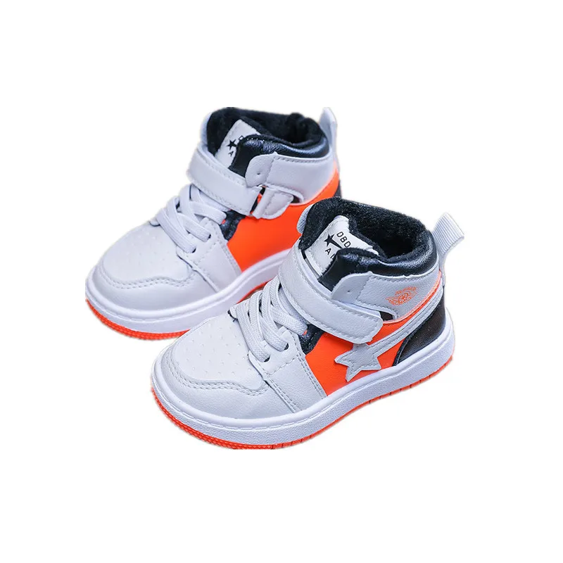 

MODX Autumn Winter Children Board Shoes Baby Soft Warm Sports Shoes Boys Girls Cotton Shoes Kids Mid-top Running Shoes