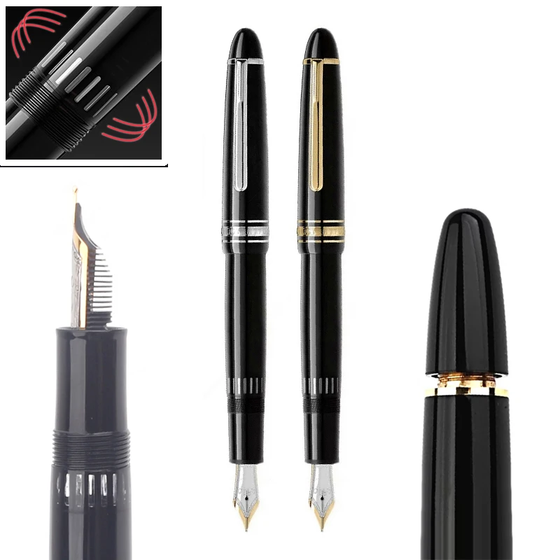 

Luxury Msk MB 149 Review Piston Filling Fountain Pen Gold Plated Rings Filling Pens Via Inkwell with Serial Number