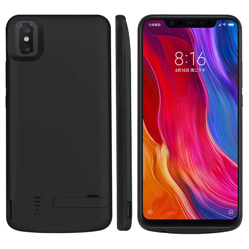 

Portable Battery Charger Case for Xiaomi Mi 8 6000mAh Power Bank Charging Case Silicon Battery Cover Power Cases for Xiaomi Mi 8
