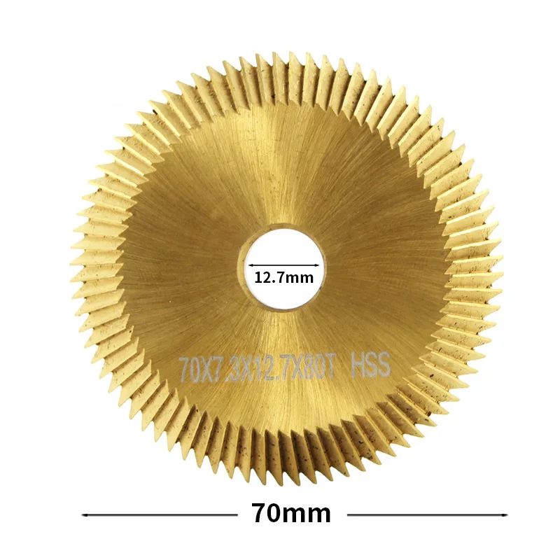 

B50 1 шт. 70x7,3x12,7 мм 80T резак для ключей из быстрорежущей стали с титановым покрытием строборезная пила инструменты для слесаря