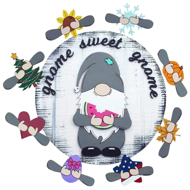 

Вешалка для входной двери Gnome, деревянные вешалки для дверей в деревенском стиле, декор для прихожей, Настенный декор