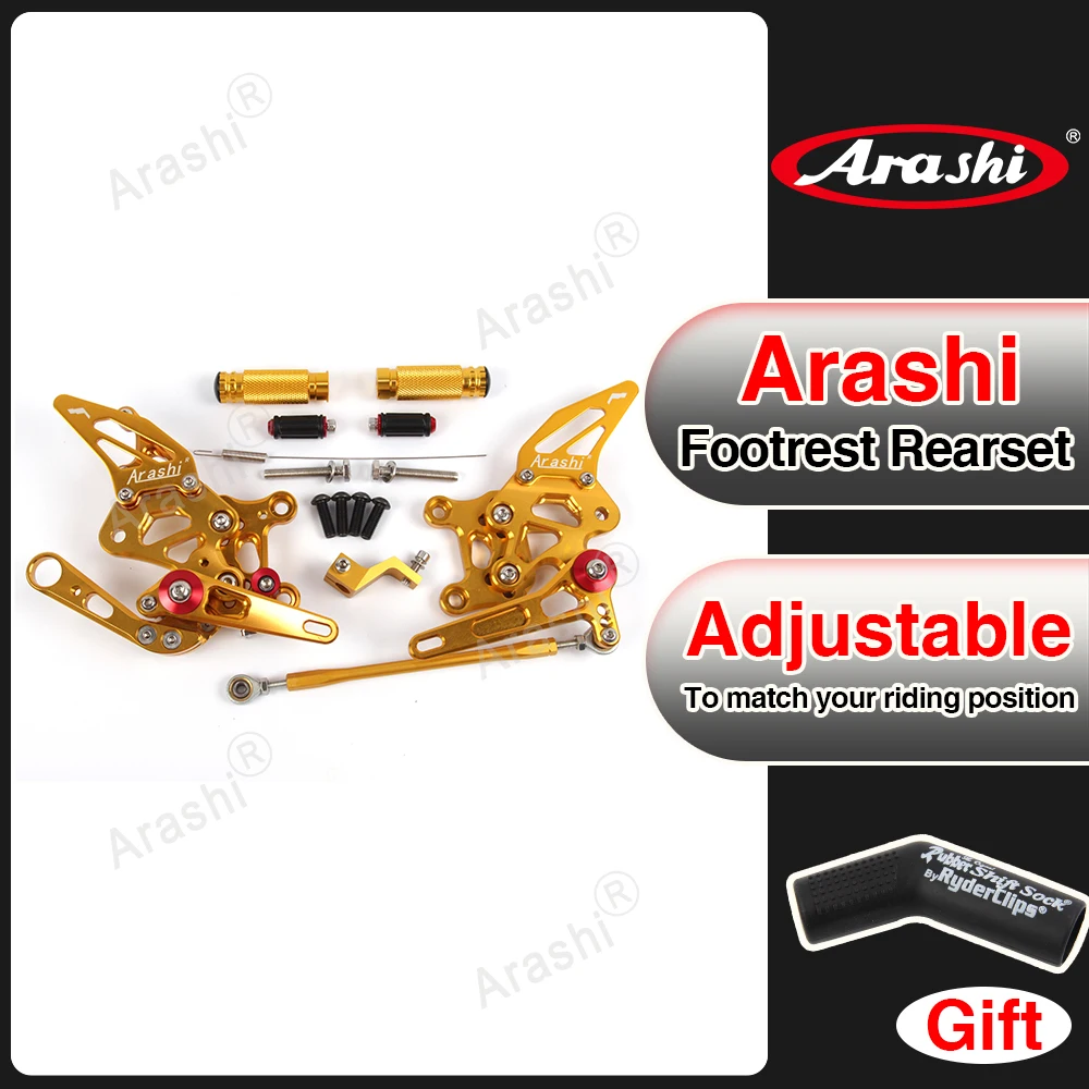 

Мотоциклетные Регулируемые подножки Arashi с ЧПУ, подножки для ног для APRILIA RSV4 RSV4R RSRV4 R FACTORY 2009-2012 2010 2011