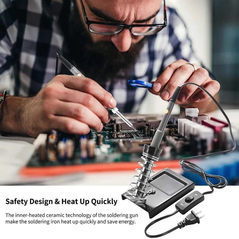 Электрический паяльник переменного тока 110 В/220 В 60 Вт с переключателем и