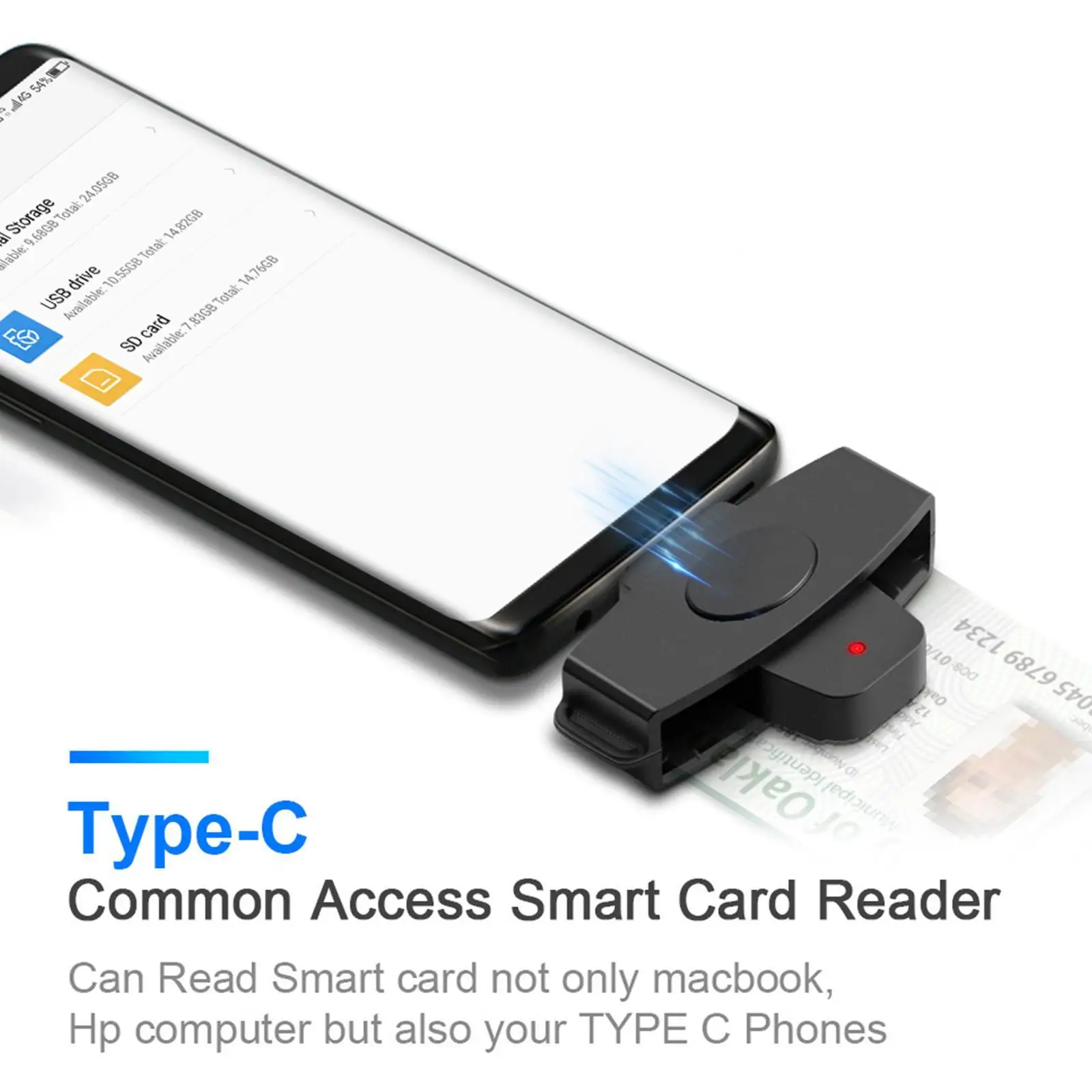 

USB-устройство для чтения стандартных устройств, Sim-клонер, адаптер Type-C, идентификация по банковскому налогу, EMV SD-карта, внешняя для MAC, Android, iOS