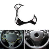 carbon texture car styling interior steering wheel panel switch button cover frame trim for bmw 3 series e90 2005 2012